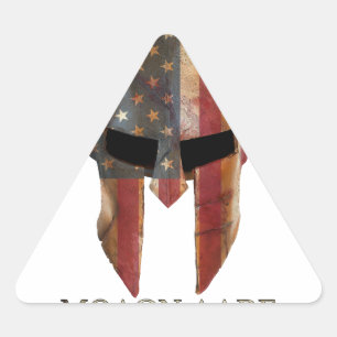 Pegatina Triangular Molon Labe - Ven y llévate a EE.UU. Spartan
