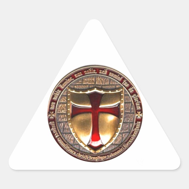 PEGATINA TRIANGULAR MONEDA DE PLANTILLA. (Anverso)