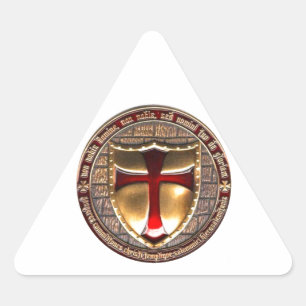 PEGATINA TRIANGULAR MONEDA DE PLANTILLA.