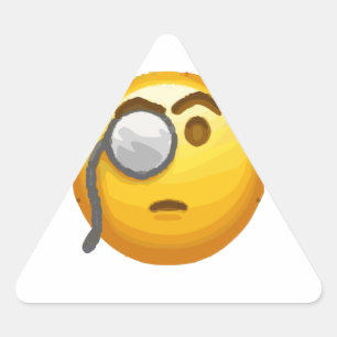 Pegatina Triangular monóculo de emoji