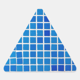 Pegatina Triangular Mosaico azul