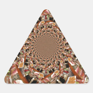 Pegatina Triangular Mosaico Mesmerizador de Colores Sushi Brown