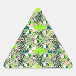 Pegatina Triangular Motivo Eco África – Arte Africano Inspirado en la 