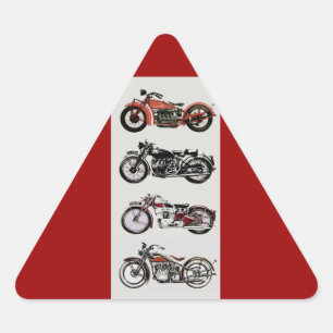 PEGATINA TRIANGULAR MOTOCICLETAS DE VINTAJE
