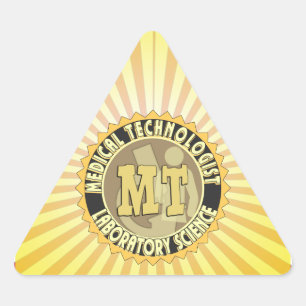PEGATINA TRIANGULAR MT BADGE MEDICAL TECNOLOGISTA - LABORATORIO