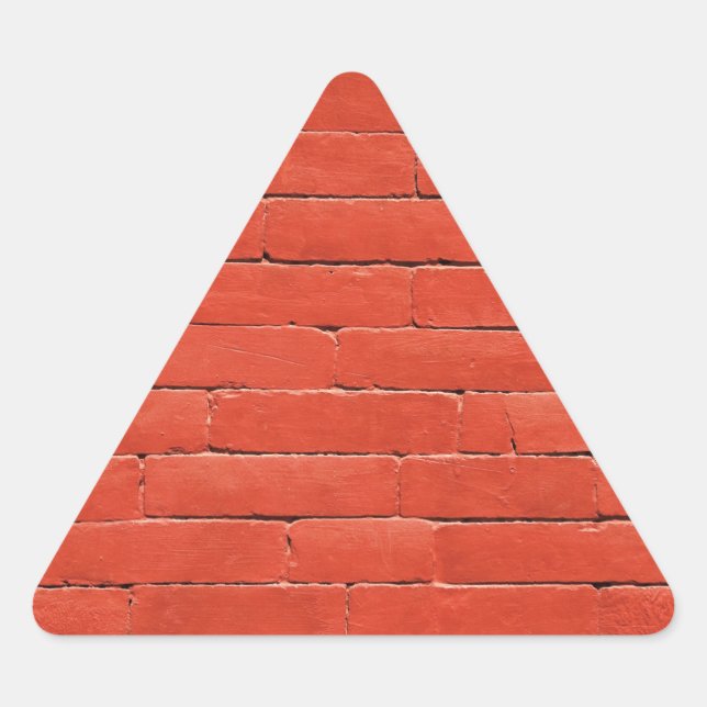 Pegatina Triangular Muro Naranja rojo (Anverso)