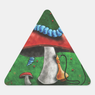 Pegatina Triangular Mushroom mágico