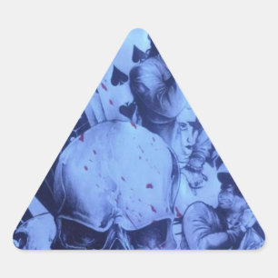 Pegatina Triangular Músicos pop Blue Purple Art Print