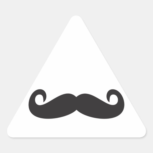 Pegatina Triangular Mustache (Anverso)