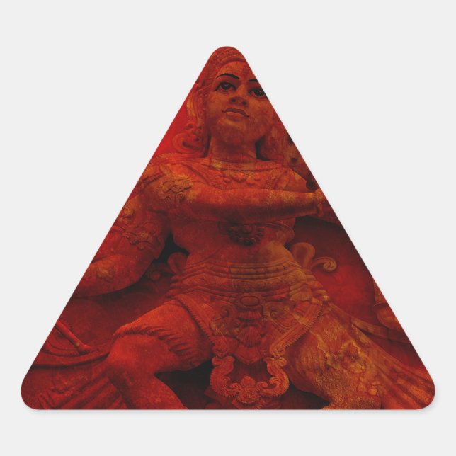 Pegatina Triangular Nataraj Dancing Shiva Wall Relief Estatua Red Grun (Anverso)