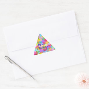 PEGATINA TRIANGULAR NAVIDAD FERRY DE COLORES ESPARTAMENTE PERSONALIZAD