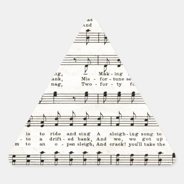 Pegatina Triangular Navidades Carols: Jingle Bells (Anverso)