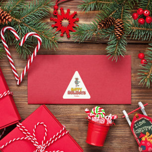 Pegatina Triangular Navidades de Cute rudolf