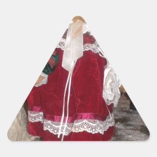 Pegatina Triangular Navidades hermosos con amor tienen un buen día y