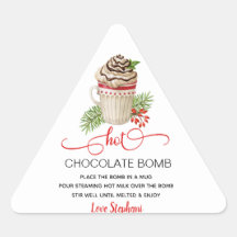 Navidades Pegatinas de bombas de chocolate calient