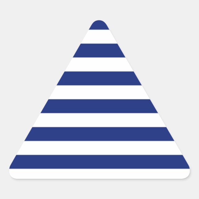 Pegatina Triangular Navy Stripes Decoración Náutica (Anverso)