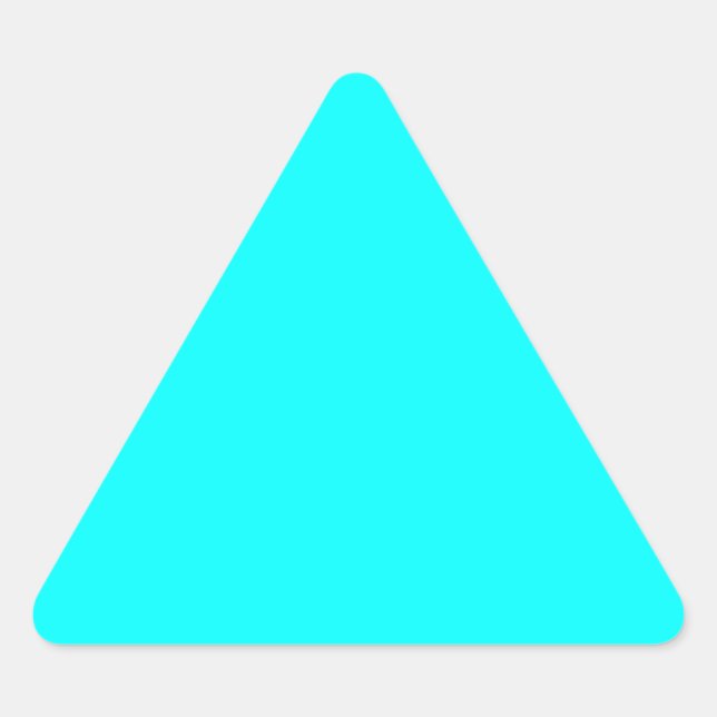 Pegatina Triangular Neon blue 00ffff (Anverso)