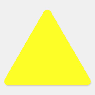 Pegatina Triangular Neón fluorescente brillante amarillo