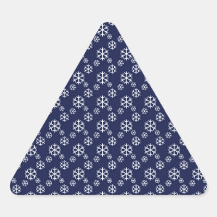 Pegatina Triangular Nevando en la noche de los Navidades