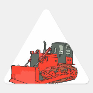 Pegatina Triangular Niveladora roja grande
