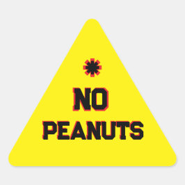 PEGATINA TRIANGULAR NO HAY PEANUOS