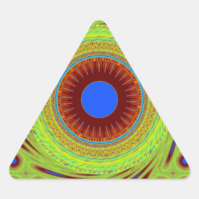 Pegatina Triangular No te preocupes por ser arte feliz (Anverso)