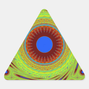 Pegatina Triangular No Te Preocupes Sé Feliz Impresión de Arte