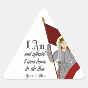 Pegatina Triangular No tengo miedo - Juana de Arco