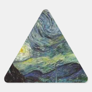 Pegatina Triangular Noche Starry - van Gogh