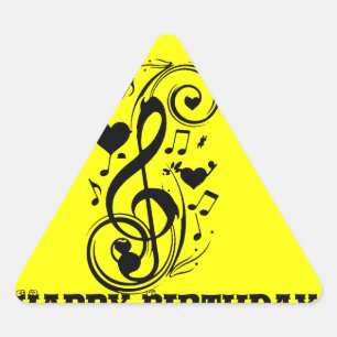 Pegatina Triangular Nota de amor, para siempre_