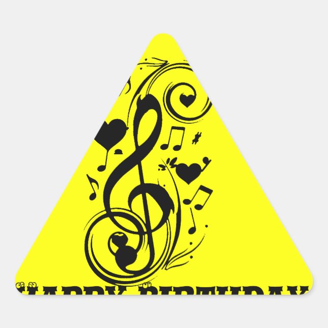 Pegatina Triangular Nota de amor, para siempre_ (Anverso)