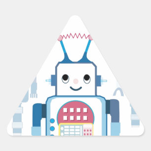 Pegatina Triangular Novedades de regalos de Guay Blue Robot