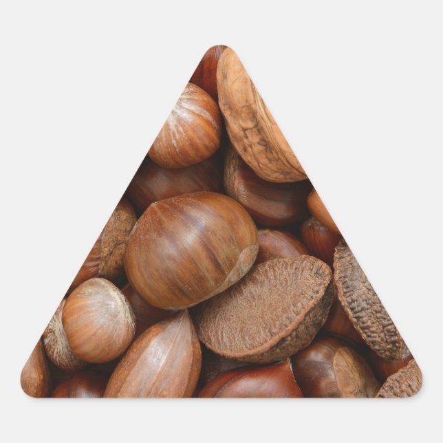 Pegatina Triangular Nueces mixtas (Anverso)