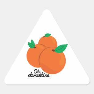 Pegatina Triangular Oh Clementine