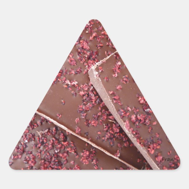Pegatina Triangular oh yummy chocolate (Anverso)