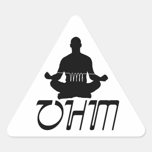 PEGATINA TRIANGULAR OHM (Anverso)