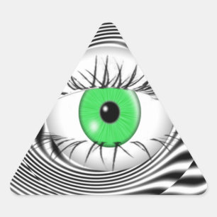 PEGATINA TRIANGULAR OJOS HIPNOTÓTICOS - HIPNOTISTA