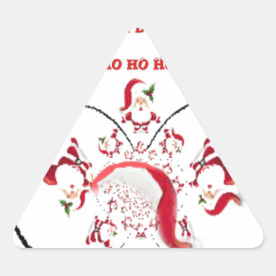Pegatina Triangular ¡Oki Dokie Santa!