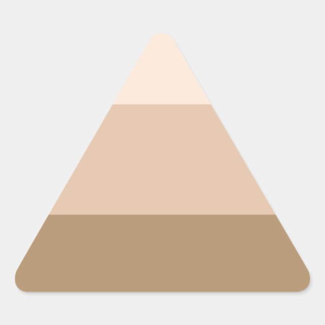 Pegatina Triangular Ombre marrón a rayas (Anverso)