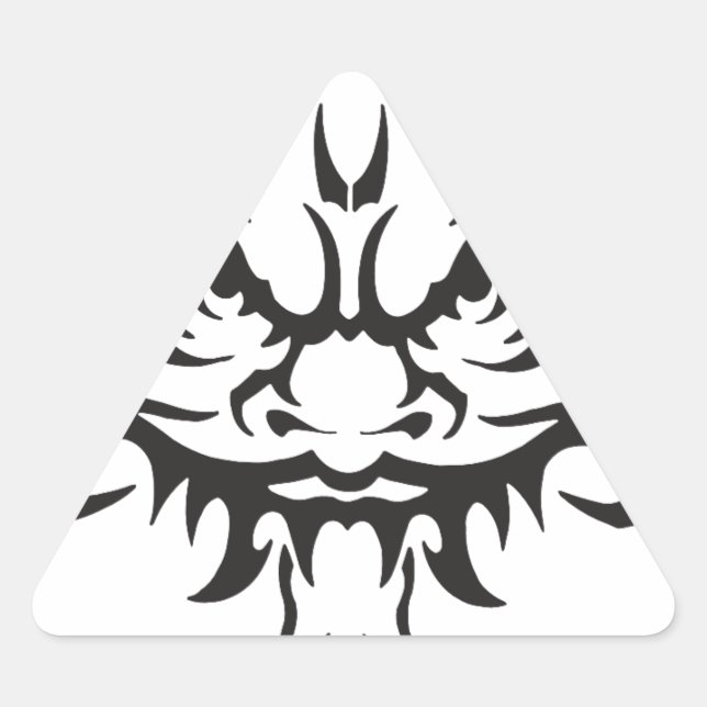 Pegatina Triangular Oni Demon (Anverso)