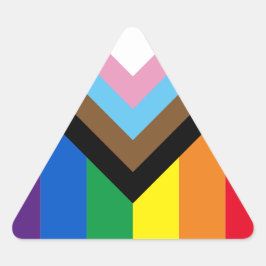 Pegatina Triangular Orgullo diversidad inclusiva arco iris Bandera gay