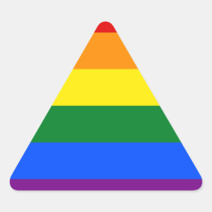 Pegatina Triangular Orgullo gay LGBT Banda arcoiris