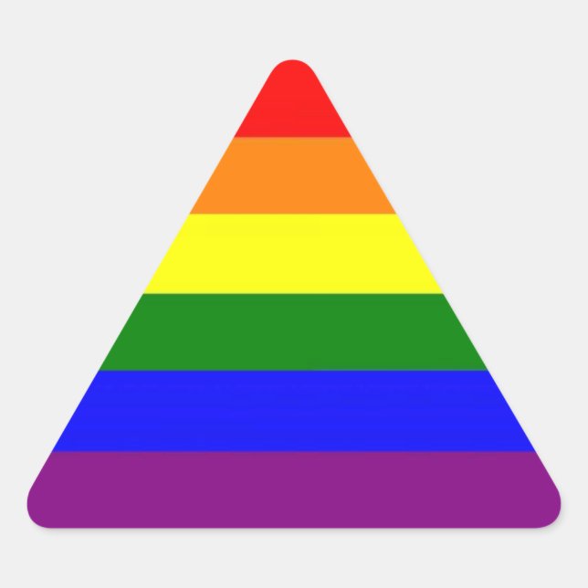 Pegatina Triangular Orgullo LGBT (Anverso)