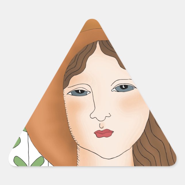 Pegatina Triangular Orgulloso de ser orgánico (Anverso)