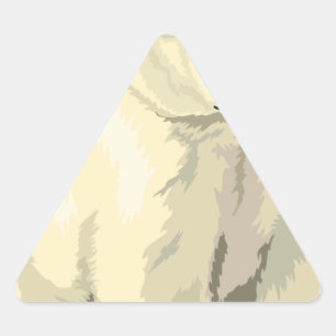 Pegatina Triangular Oso Cudiosamente Polar