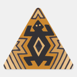 Pegatina Triangular Oso de milímetros nativo americano