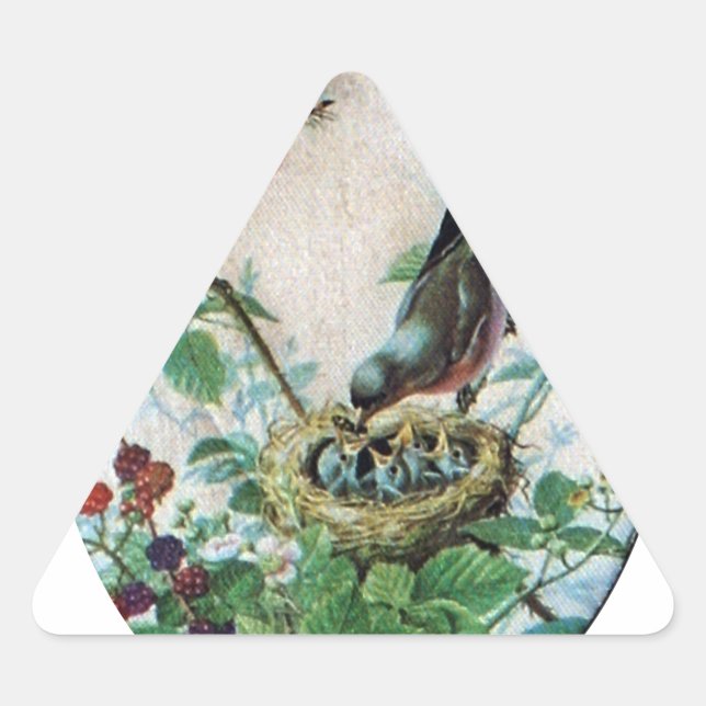 Pegatina Triangular Padres resinchados, preciosas chichas: La historia (Anverso)