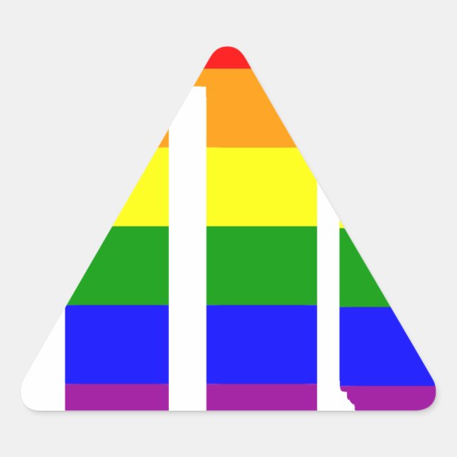 Pegatina Triangular pagarlo sin importar (Anverso)