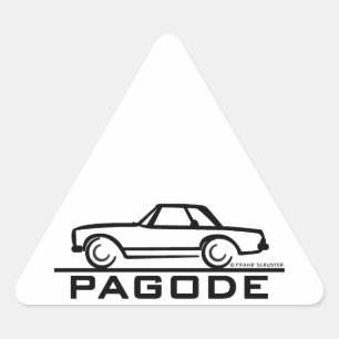 Pegatina Triangular Pagoda Mercedes SL con guion