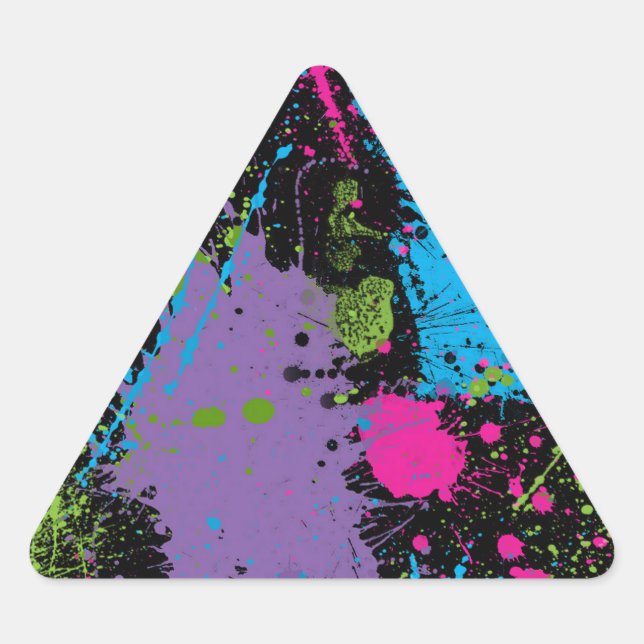 Pegatina Triangular Paint Splater (Anverso)